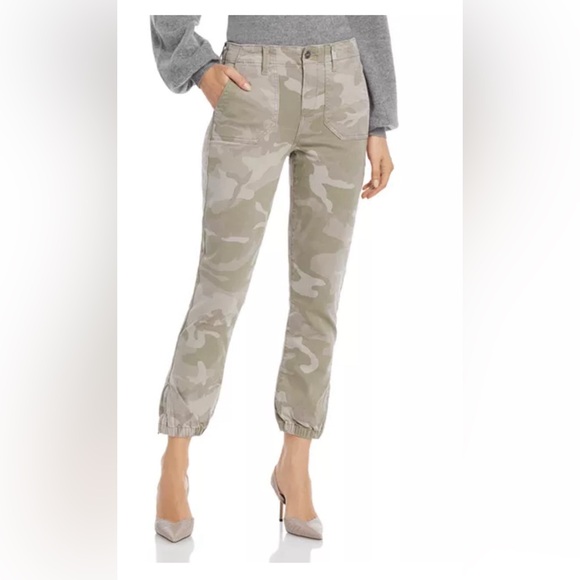 Ladies Paige Mayslie High Rise Denim Jogger, Camo Print, Size 27 - Picture 1 of 9
